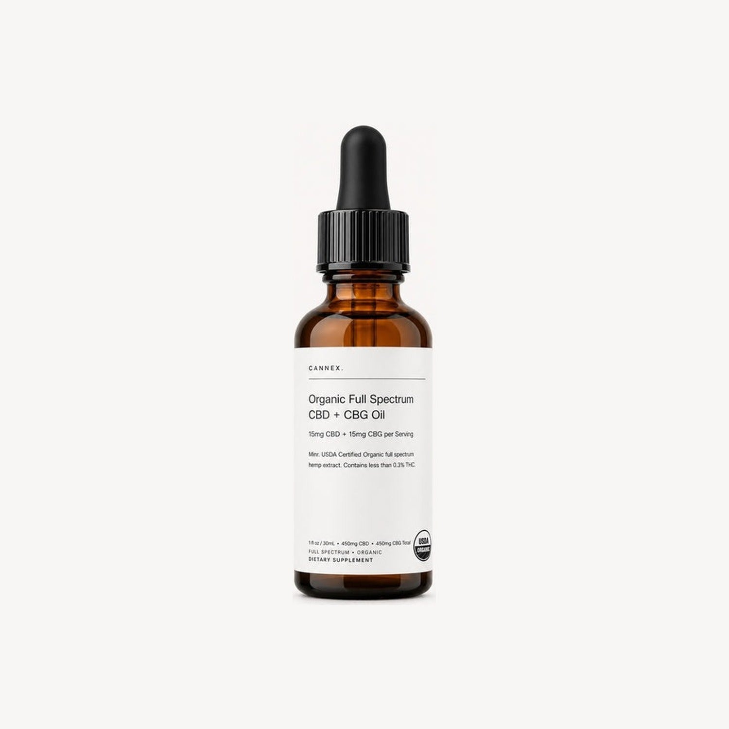Cannex Organic CBG + CBD Tincture (1:1, 900mg) | Secret Nature