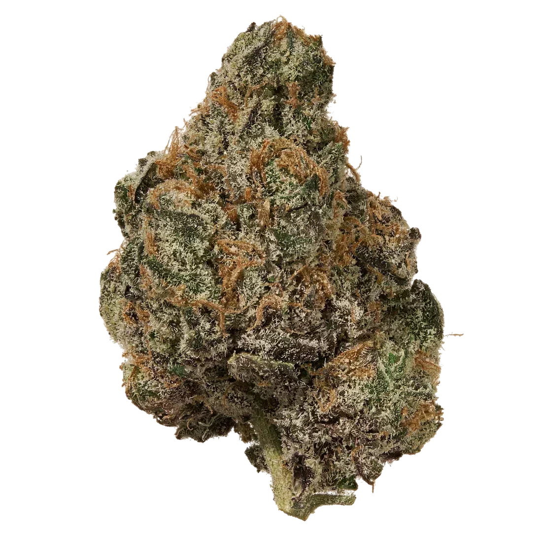 Secret Nature Grape Crush CBD flower featuring dense green-purple buds coated in frosty trichomes on a clean background.