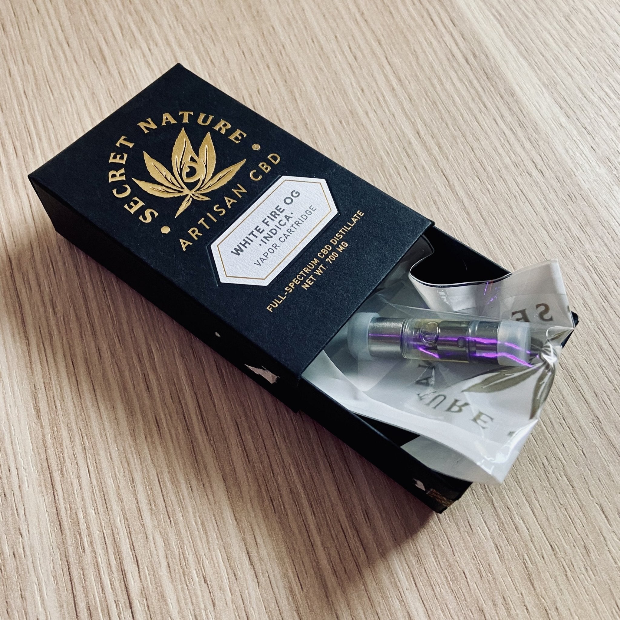 Indica Lovers Will Adore the Secret Nature White Fire OG Vape Cartridge - Secret Nature