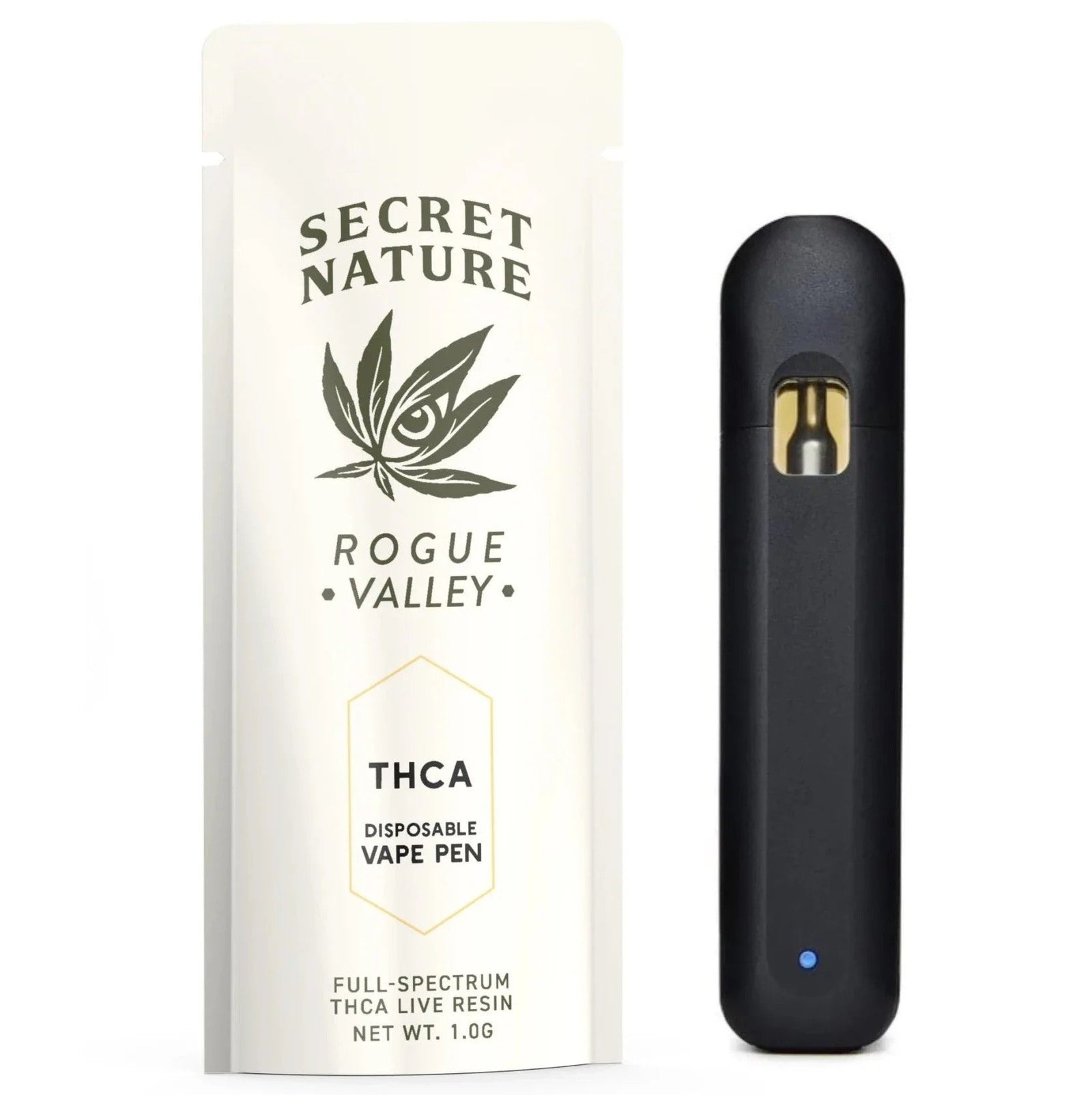 Product shot of THCA Disposable Vape Pen available at Secret Nature.