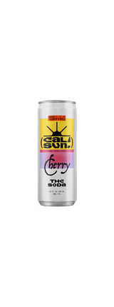 Cali Sun Cherry 12oz can — 5mg THC soda, Tangy Stone Fruit