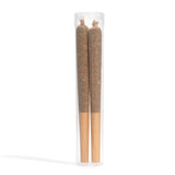 CBD pre-rolls two-pack with packaging and rolled cones