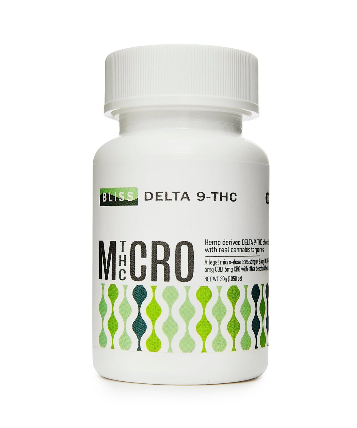 delta-9 microdose tablets packaging front