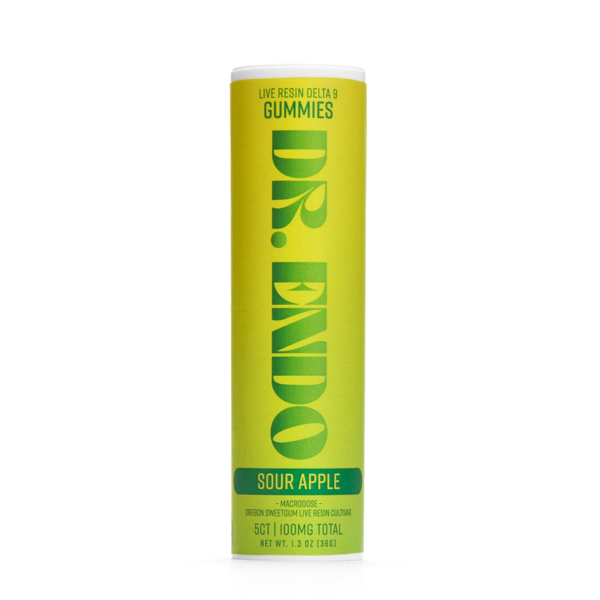 Sour Apple Smackers THC gummies displayed outside packaging
