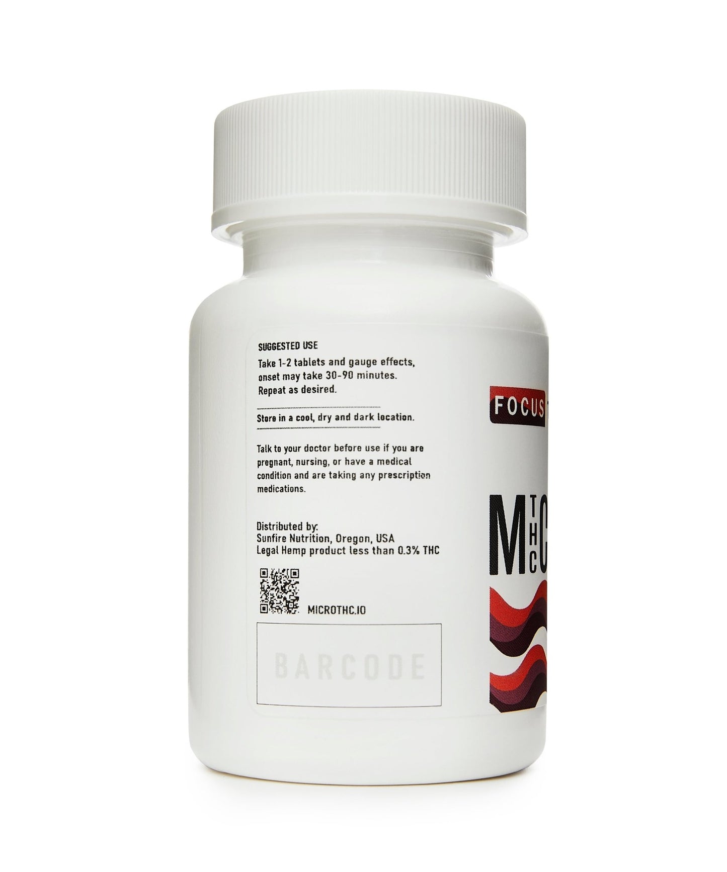 THCV microdose tablets pills and bottle